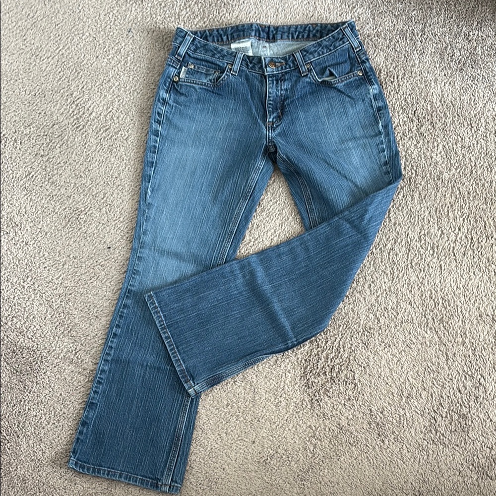 Carhartt Blue Boot Cut Jeans Medium Wash